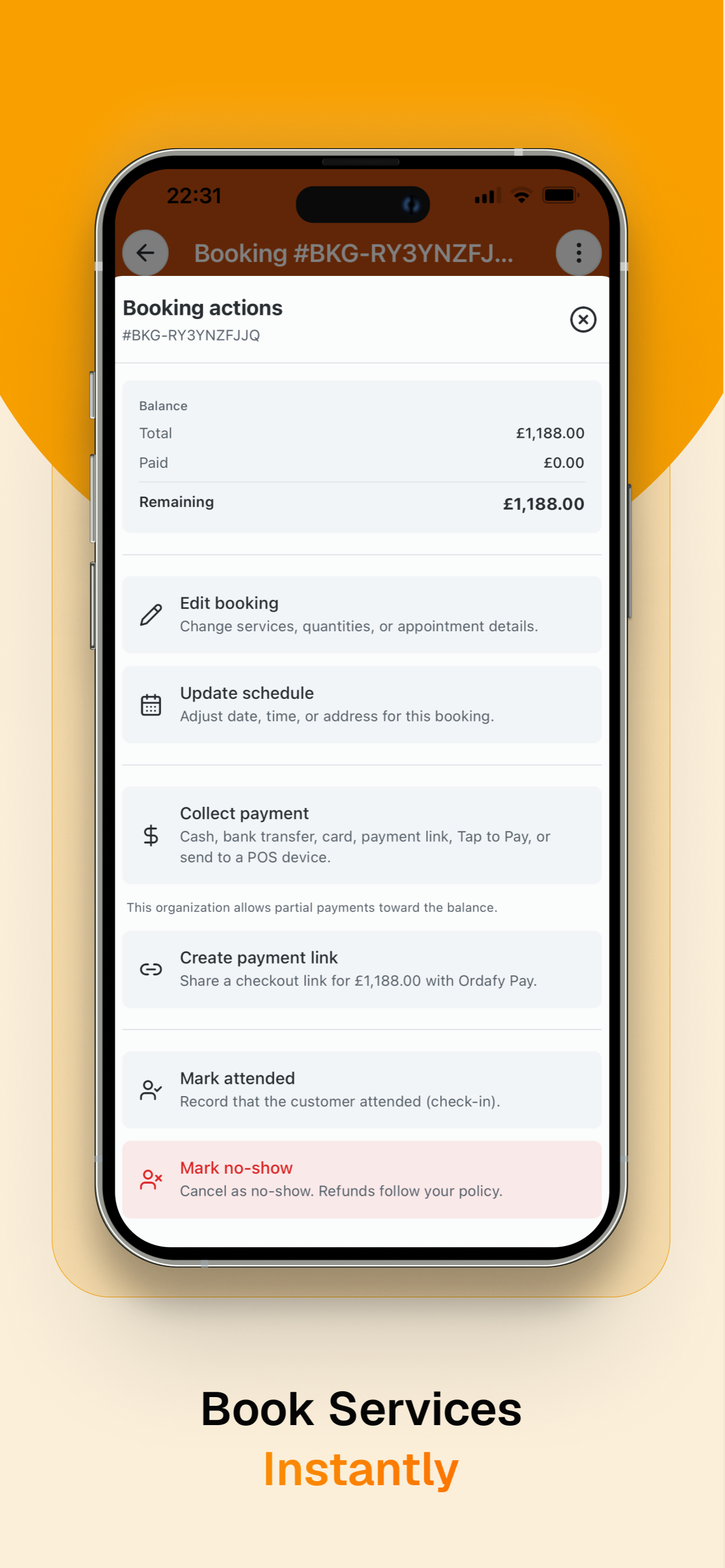 Ordafy mobile app — screen 5 of 5